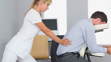 patient getting massage in Hayward CA